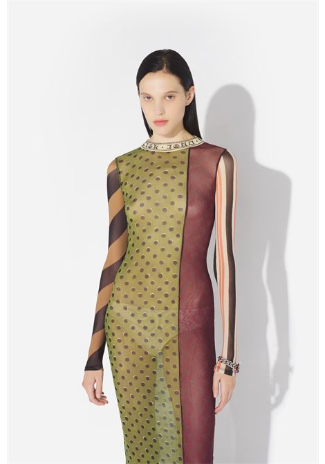 abito lungo patchwork donna multicolor JEAN PAUL GAULTIER | 26/01-W-DR115-M015P90